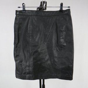 I.O.U. Leather Black Skirt